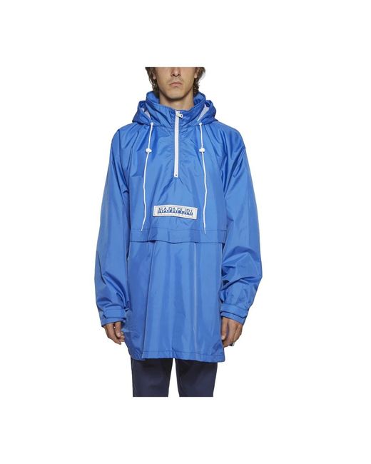 Napapijri Jassen ,Blauw ,Oversized Waterdichte Jas in het Blue voor heren