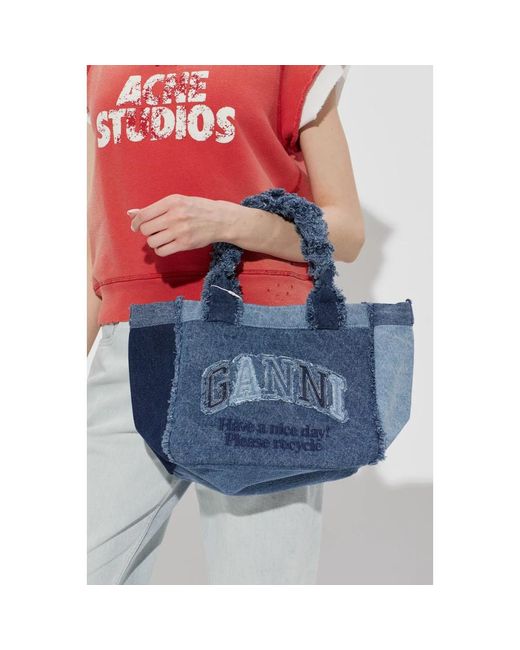 Ganni Blue Handbags