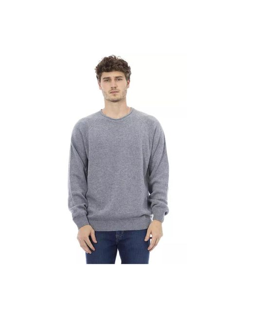 Alpha Studio Gray Sweatshirts for men