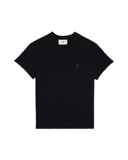 AMI Black T-Shirts for men
