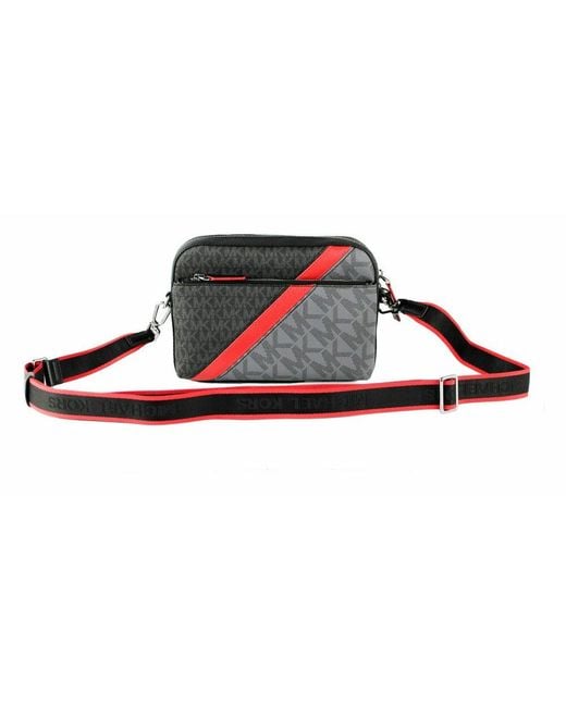 Cooper Signature Stripe Utility Crossbody Bag Michael Kors pour homme en coloris Gray