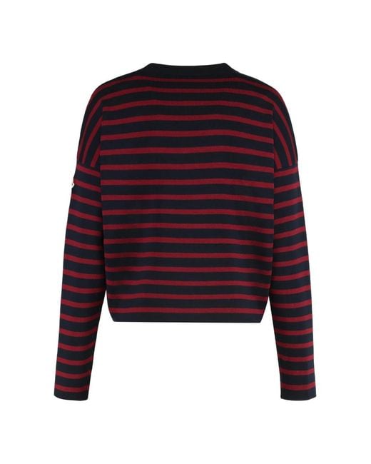 Moncler Purple Round-Neck Knitwear