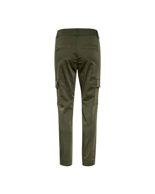 Kaffe Kalea Pocket Pants in het Green