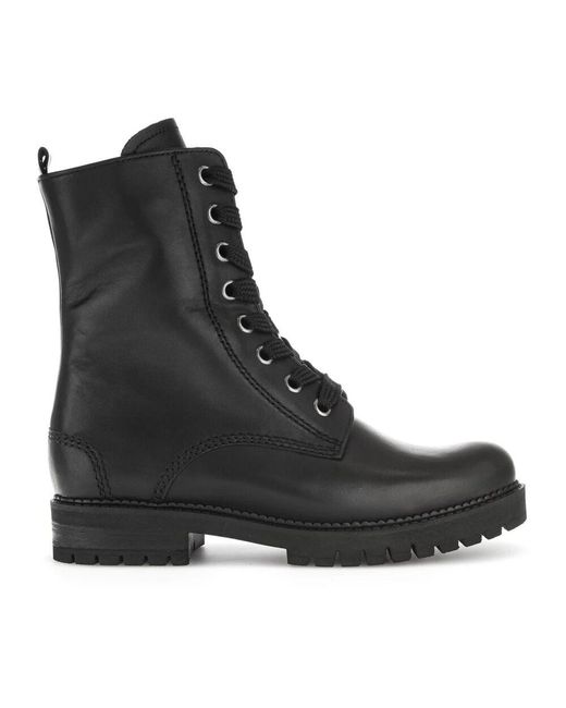 Gabor Black Combat Boots