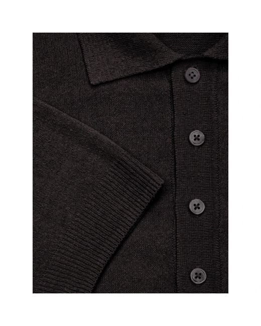 Paolo Pecora Black Round-Neck Knitwear for men