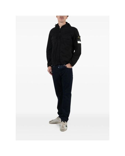 Stone Island Black Light Jackets for men