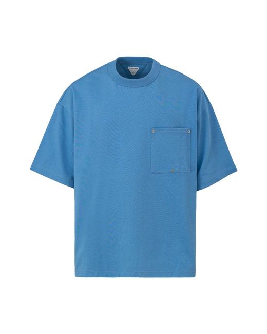 T-shirt oversize in jersey di cotone di Bottega Veneta in Blue da Uomo