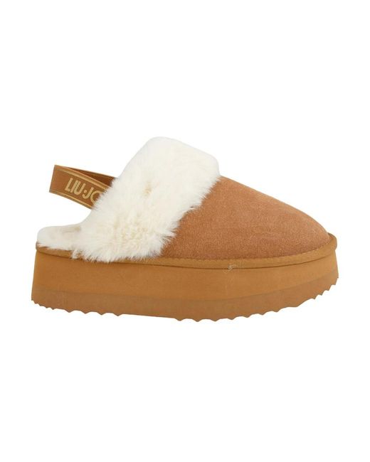 Liu Jo Brown Platform Mules
