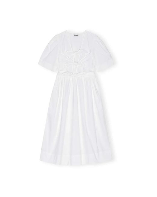Ganni White Midi Dresses