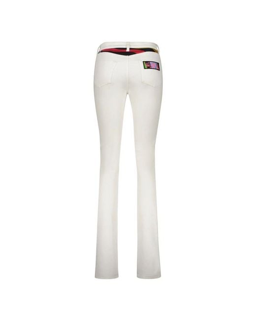 Emilio Pucci White Bedruckte einsätze jeans mit logodetail