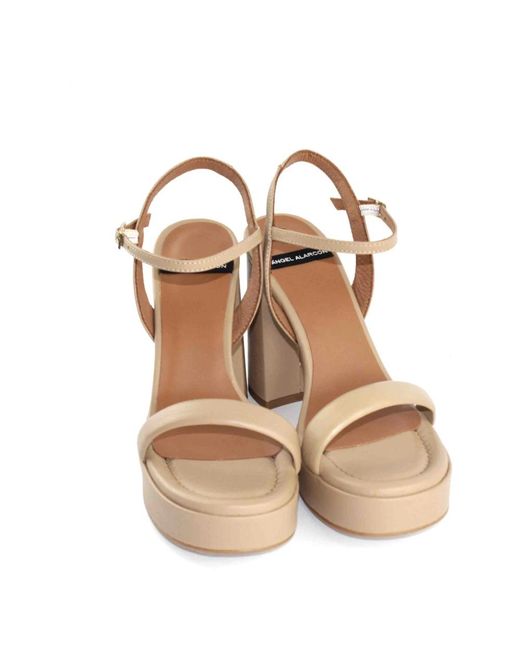 Angel Alarcon White High Heel Sandals