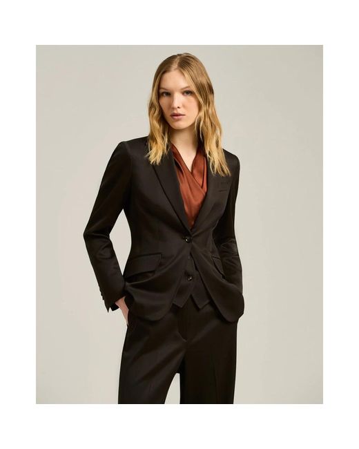 Kiton Jassen ,Bruin ,Wol Bruine Wol Maatwerk Jas in het Black