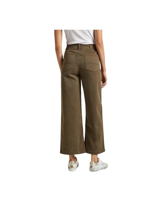 Pepe Jeans Green Cropped Trousers