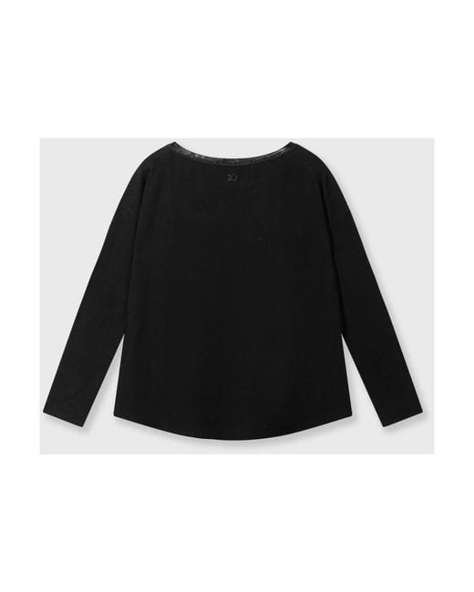 10Days Black Long Sleeve T-Shirts