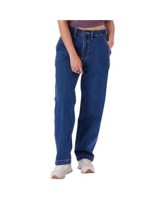 Obey Blue Loose-Fit Jeans for men