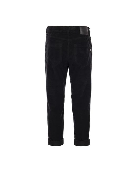 Dondup Cropped Broeken in het Black