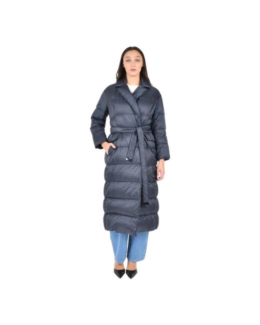 Max Mara Jassen ,Blauw ,Polyester The Cube Parka in het Blue