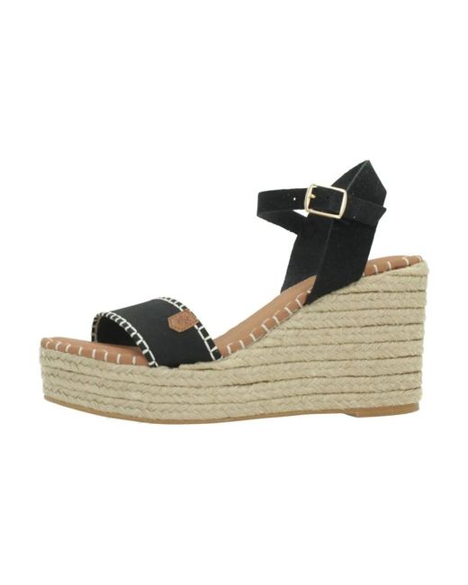 POPA Schoenen ,Zwart ,Suède Bandon Wedges in het Black