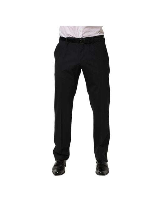 Dolce & Gabbana Black Suit Trousers for men