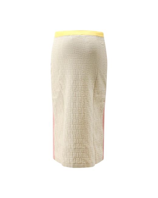 Fendi Natural Midi Skirts