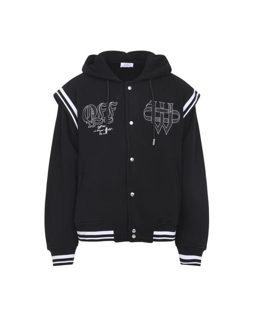 Off-White c/o Virgil Abloh Jassen ,Zwart ,Katoen Zwarte Katoenen Jas Aw 25 in het Black voor heren