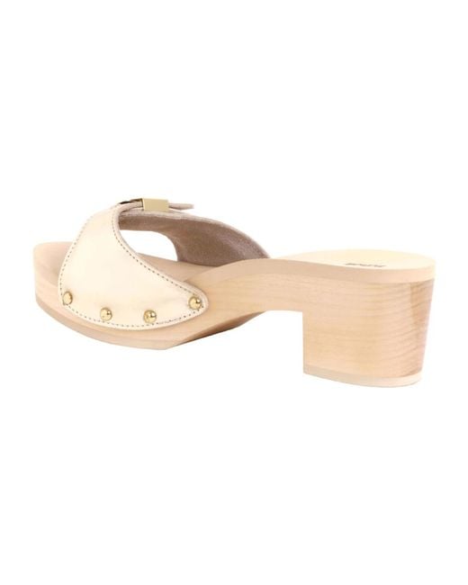 Scholl Pink Goldene sandalen für stilvollen sommer-look