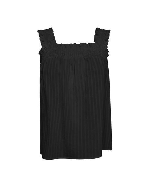 co'couture Black Sleeveless Tops