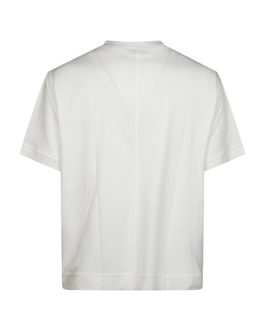 Paolo Pecora Zwarte Stiksel T-Shirt in het White voor heren