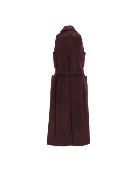 Max Mara Purple Belted Coats