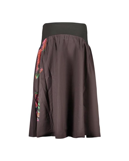Desigual Brown Midi Skirts