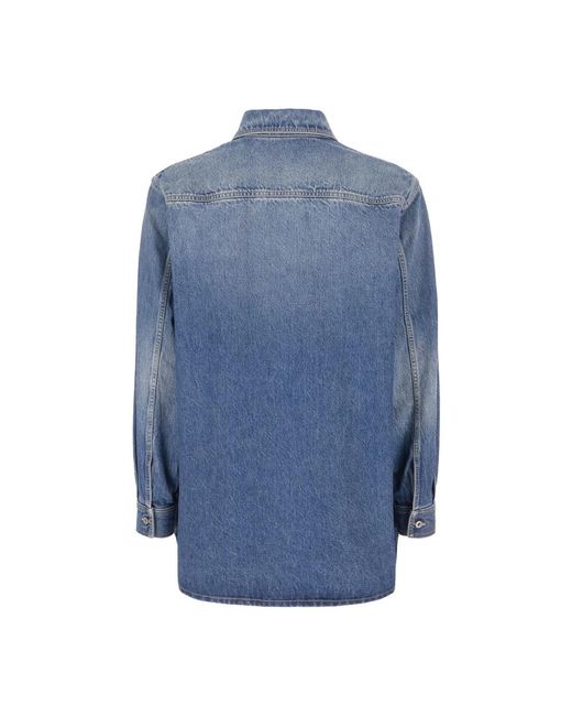 Valentino Garavani Blue Denim Shirts for men