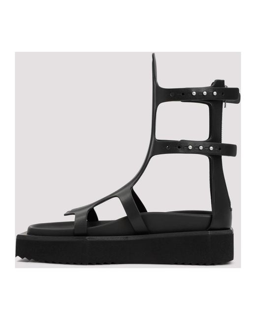 Shoes > sandals > flat sandals Rick Owens en coloris Black