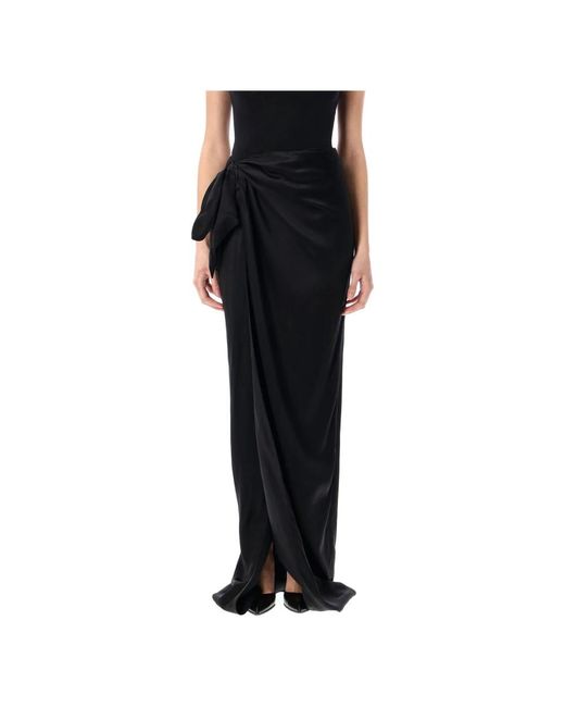 Balenciaga Black Stylischer Wickelrock Für Frauen
