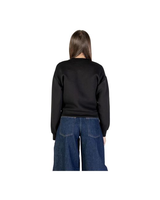 ONLY Black Schwarzer Rundhals-Strickjacke