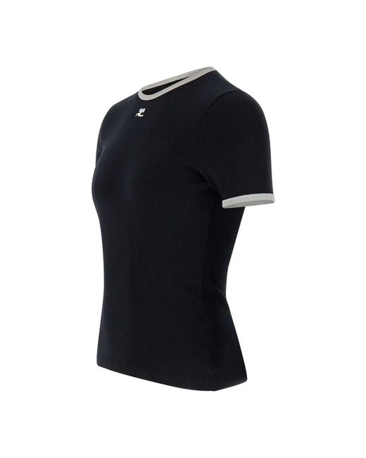 Courreges Black T-Shirts for men