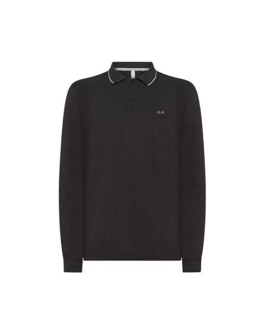 Sun 68 Black Polo Shirts for men