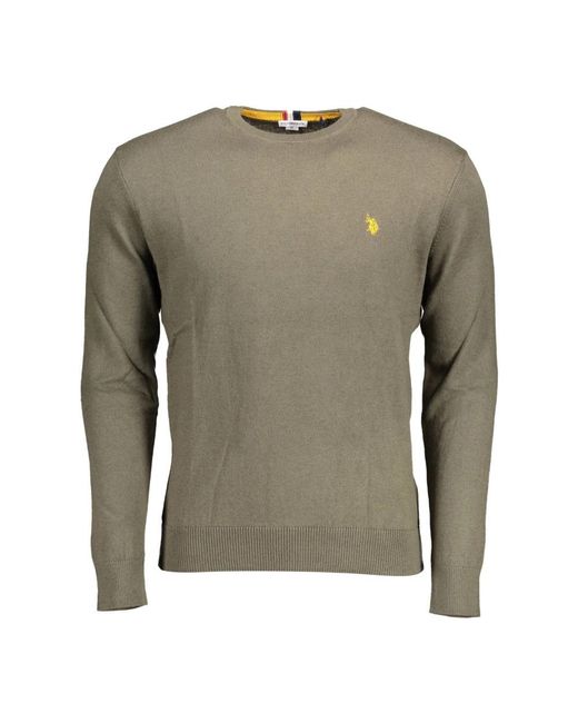 U.S. POLO ASSN. Green Round-Neck Knitwear for men