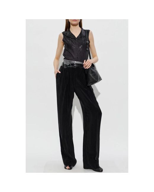 Maison Margiela Black Sleeveless Tops