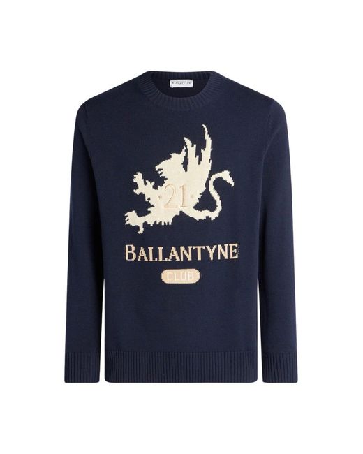 Ballantyne Blue Round-Neck Knitwear for men
