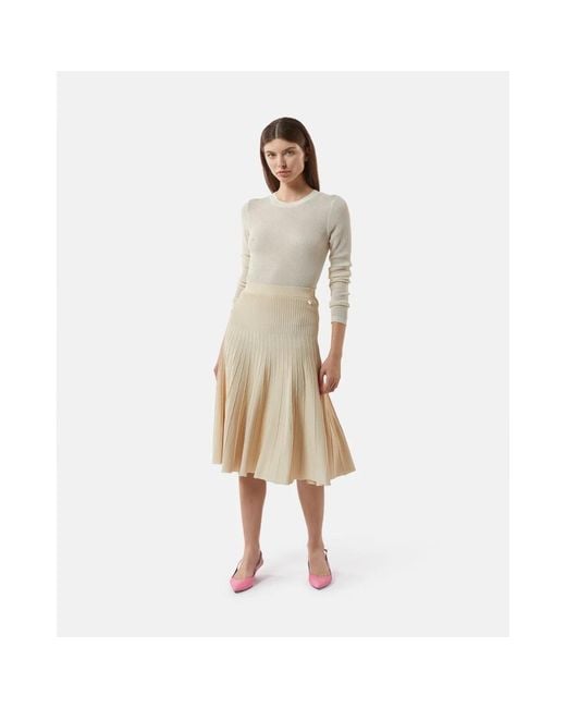 Silvian Heach Round-Neck Knitwear in het Natural