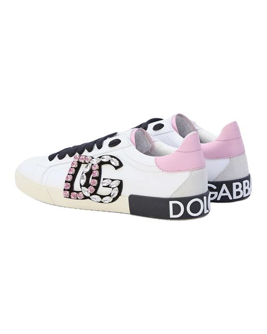 Dolce & Gabbana White Portofino sneakers, made in italy, 100% leder
