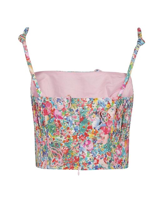 Farm Rio Blue Sleeveless Tops