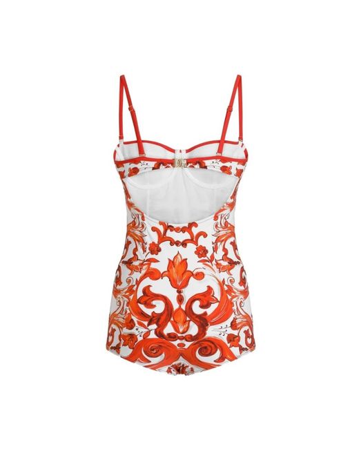 Dolce & Gabbana Red Swimsuits