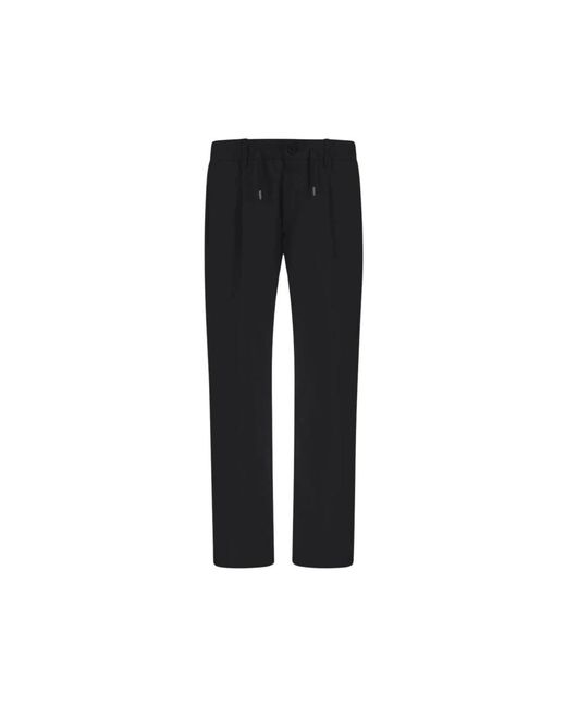 Herno Black Straight Trousers
