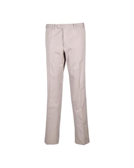 Santaniello Gray Straight Trousers for men