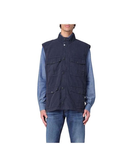 Barbour Grüne Utility-Weste Mit Mehreren Taschen in Blue für Herren