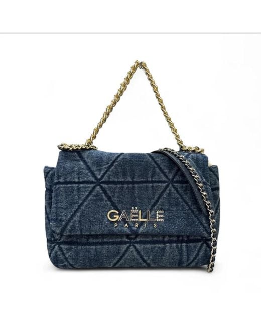 Gaelle Paris Blue Shoulder Bags