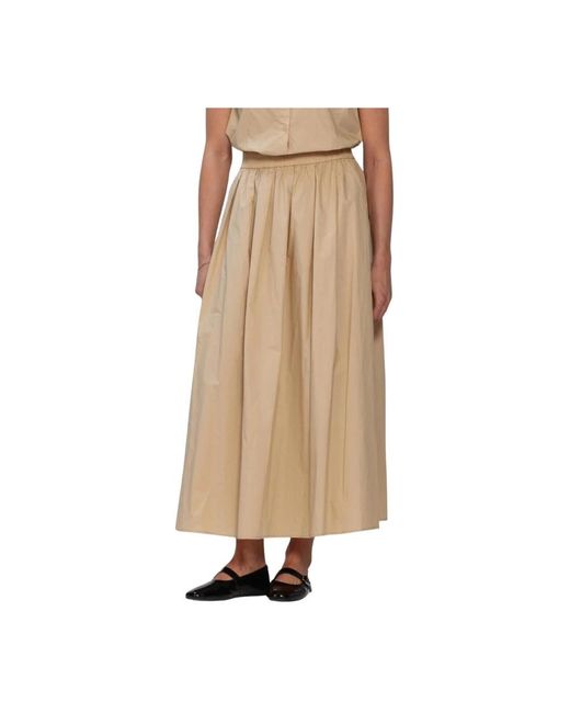 Lina Locchi Rokken ,Ll-Adele Maxi Rok in het Natural