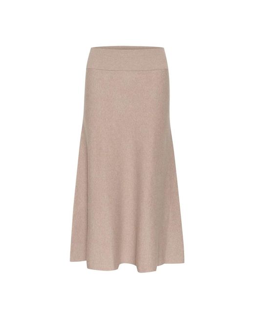 Inwear Brown Midi Skirts
