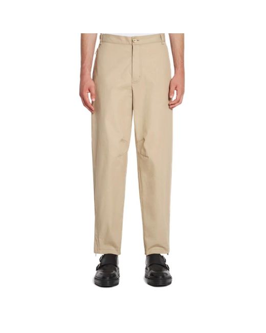 Lanvin Cropped Trousers in het Natural voor heren